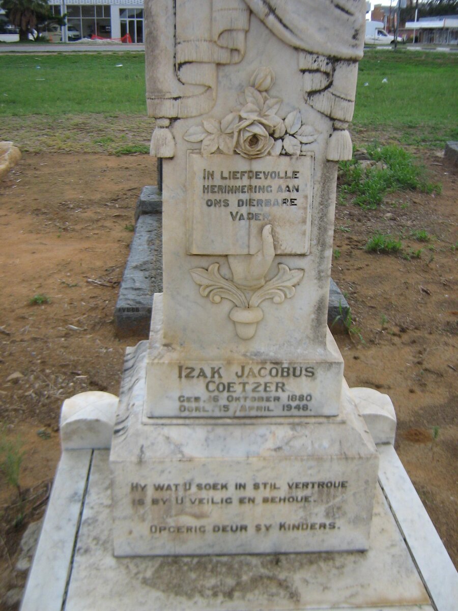 COETZER Izak Jacobus 1880-1948