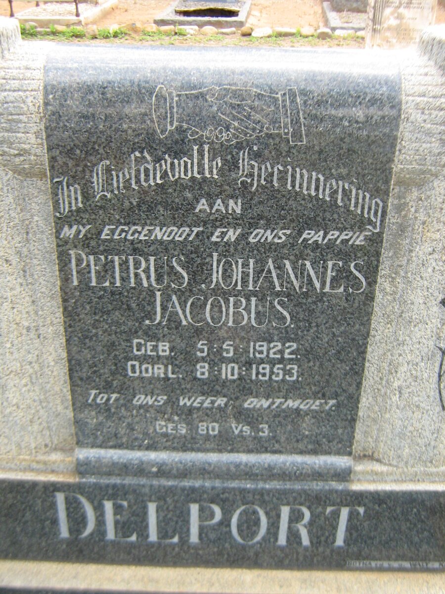 DELPORT Petrus Johannes Jacobus 1922-1953