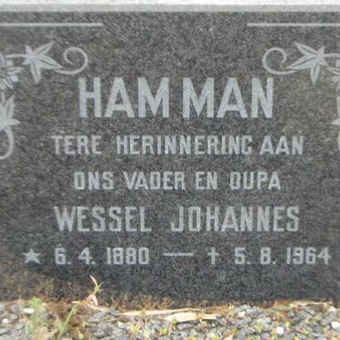 HAMMAN Wessel Johannes 1880-1964