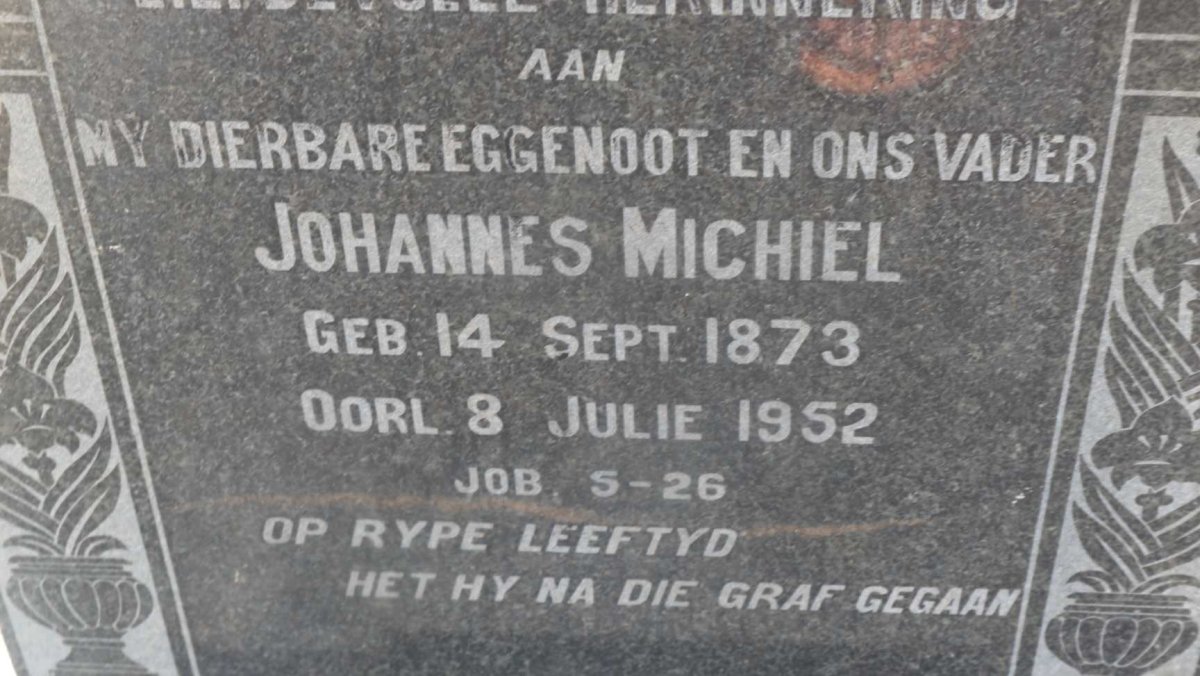 HATTINGH Johannes Michiel 1873-1952 &amp; Anna Johanna Cornelia V.D. MERWE 1882-1955