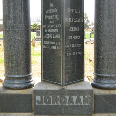 JORDAAN Jacobus Daniël 1878-1953 &amp; Engela Elizabeth RICHTER 1889-1969