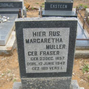 MULLER Margaretha nee FRASER 1857-1942
