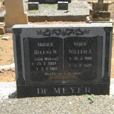MEYER Willem A., de 1860-1935 &amp; Helena W. MARAIS 1884-1969