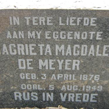 MEYER Magrieta Magdalena, de 1876-1949