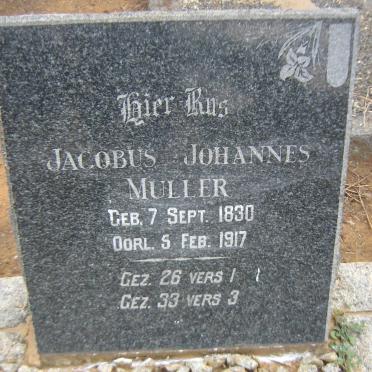 MULLER Jacobus Johannes 1830-1917