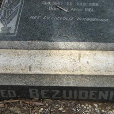 PLESSIS Susanna Elizabeth Cornelia, du voorheen BEZUIDENHOUT nee SMIT 1886-1961