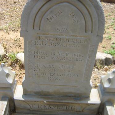 RENSBURG Maria E., J. v. 1910-1927