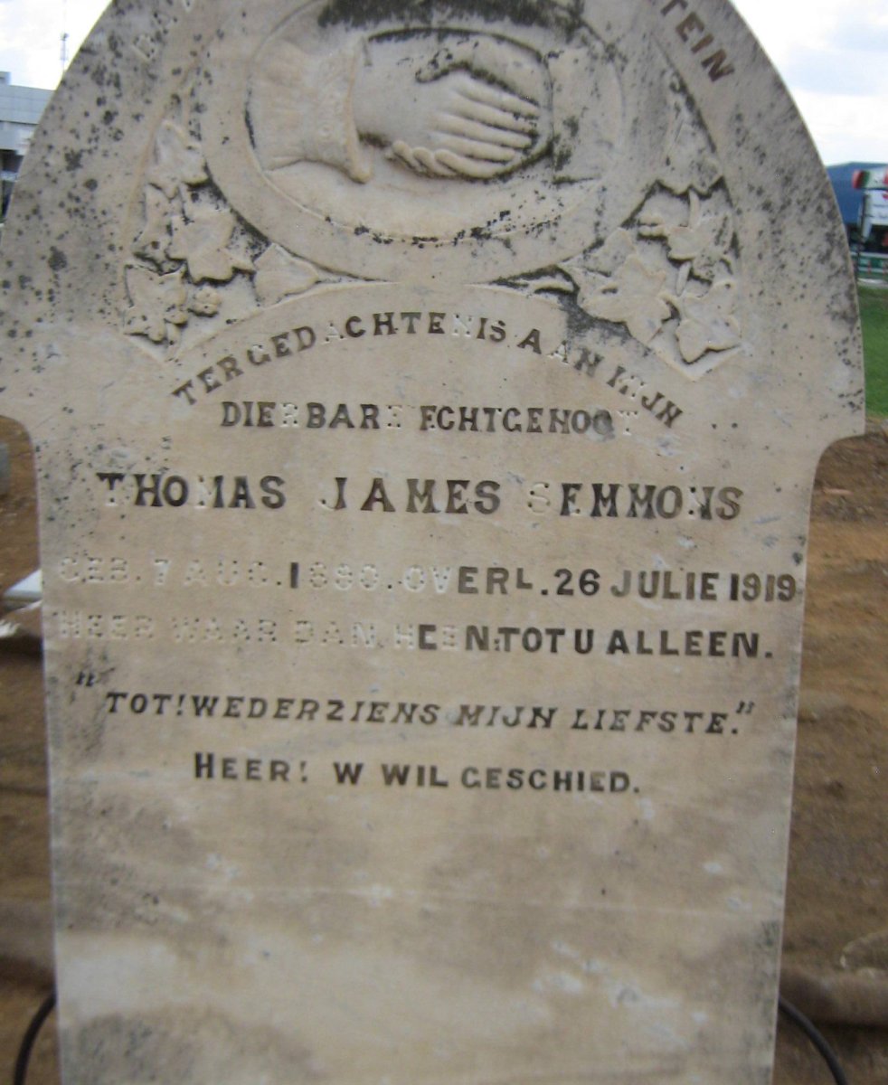 SEMMONS Thomas James 1890-1919