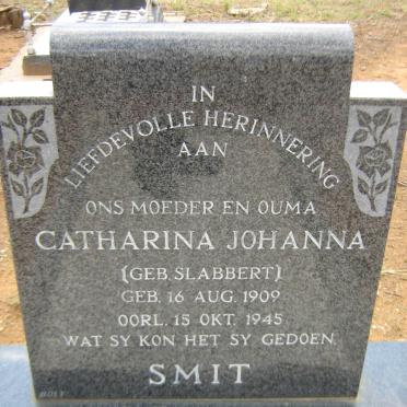 SMIT Catharina Johanna nee SLABBERT 1909-1945