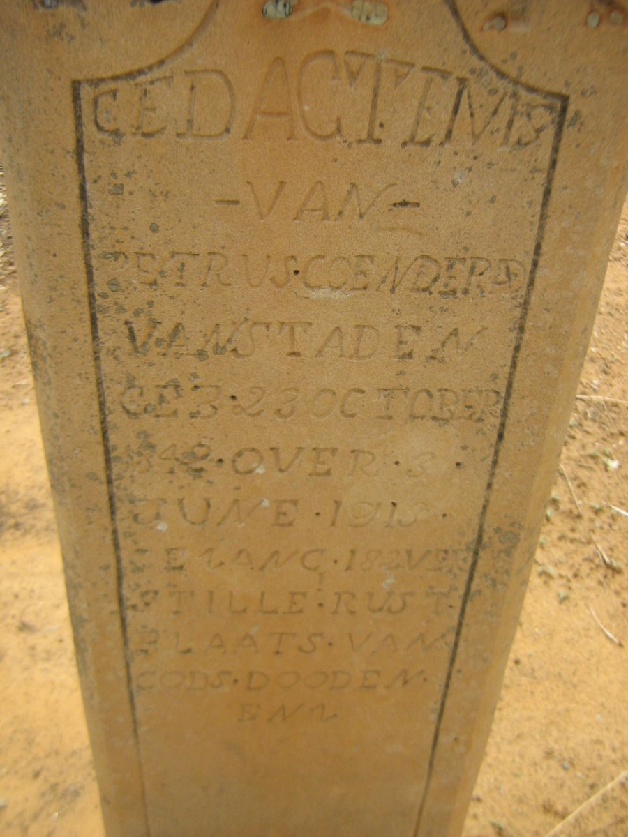 STADEN Petrus Coenderd, van 1842-1913