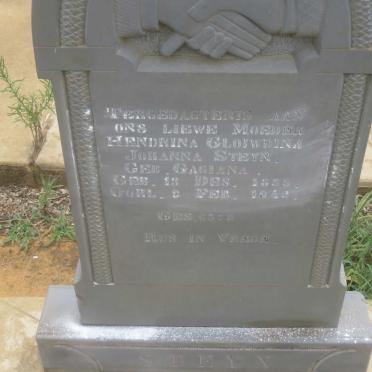 STEYN Hendrina Glouwdina Johanna nee GAGIANA 1858-1948