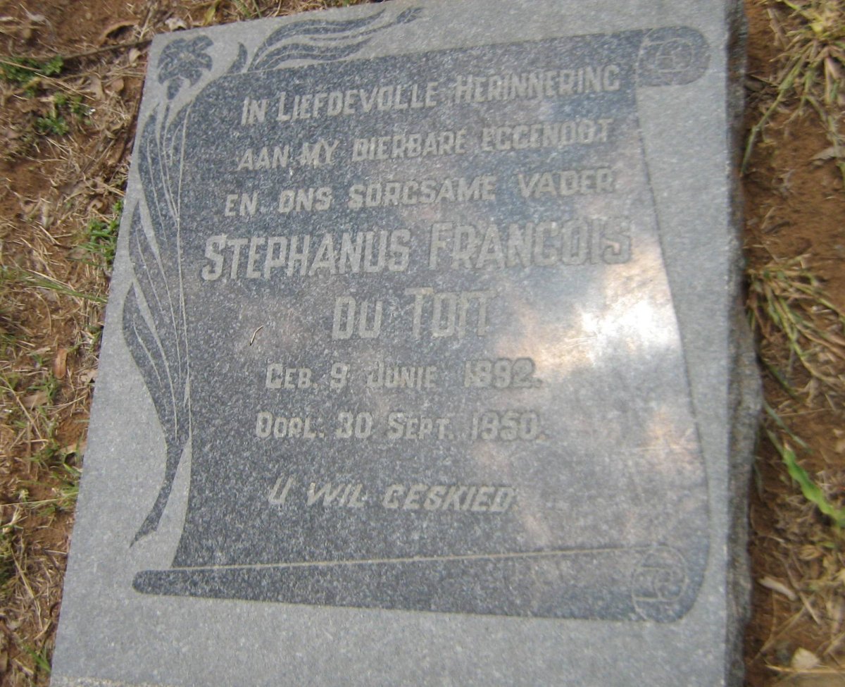 TOIT Stephanus Francois, du 1892-1950