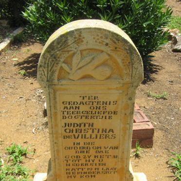 VILLIERS Judith Christina, de