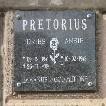 PRETORIUS Dries 1941-2009 &amp; Ansie 1942-