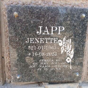 JAPP Jenette 1965-2023