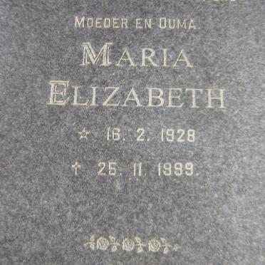 ACKERMAN Dirk Jacobus 1929-2001 &amp; Maria Elizabeth 1928-1999