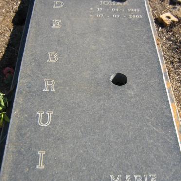 BRUIN Johan, de 1943-2003 &amp; Marie 1940-2015