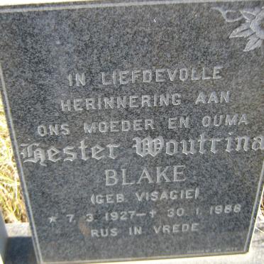 BLAKE Hester Woutrina nee VISAGIE 1927-1988