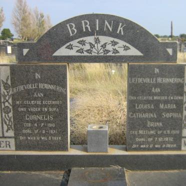 BRINK Cornelis 1910-1971 &amp; Louisa Maria Catharina Sophia NEETLING 1918-1972