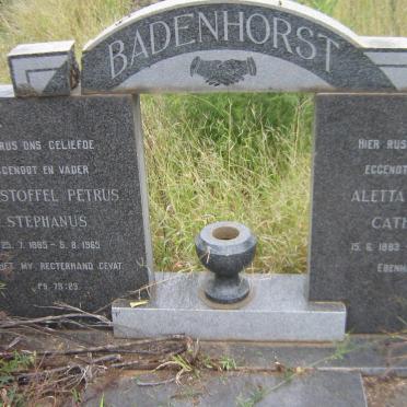 BADENHORST Christoffel Petrus Stephanus 1885-1965 &amp; Aletta Susanna Catharina 1883-1975