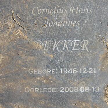 BEKKER Cornelius Floris Johannes 1946-2008 Jacoba Aletha Wilhelmina STEYN 1949-
