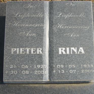 BRINK Pieter Matthias 1927-2006 &amp; Catharina Magdalena Steyn BOTES 1933-2009