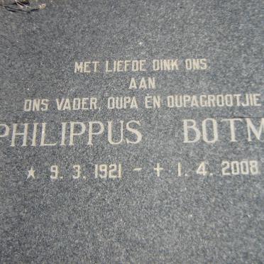 BOTMA Philippus 1921-2008