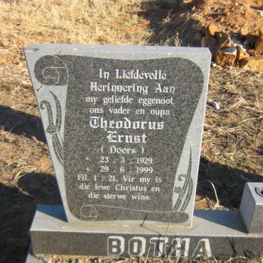 BOTHA Theodorus Ernst 1929-1999