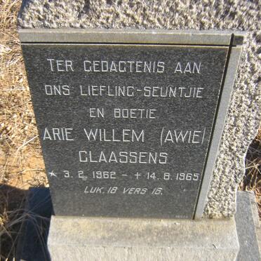 CLAASSENS Arie Willem 1962-1965