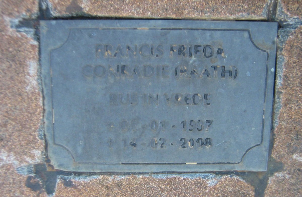 CONRADIE Francis Frieda nee RAATH 1937-2008