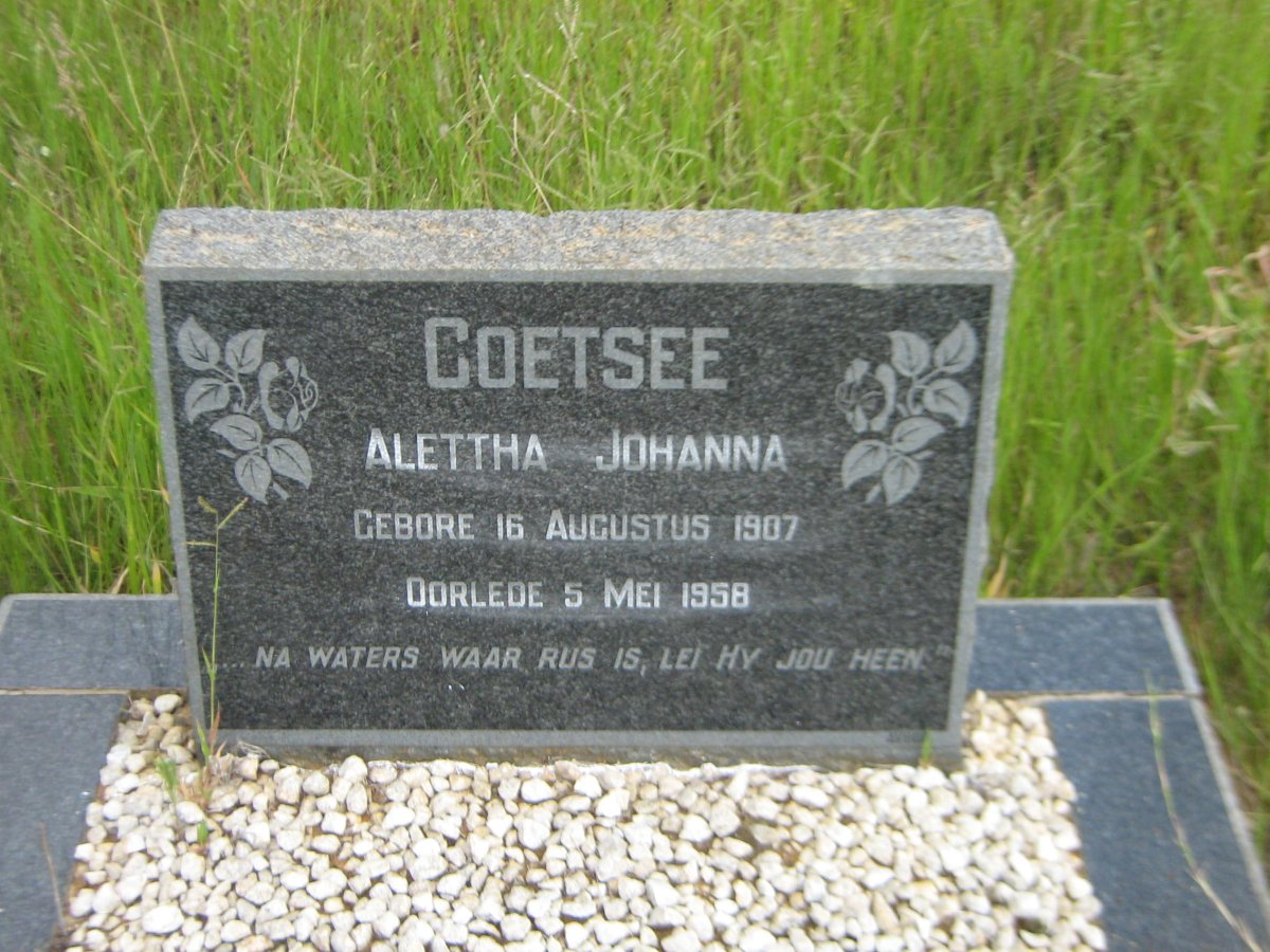 COETSEE Alettha Johanna 1907-1958