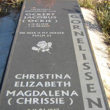 CORNELISSEN Ockert Jacobus 1938-2010 &amp; Christina Elizabeth Magdalena 1947-