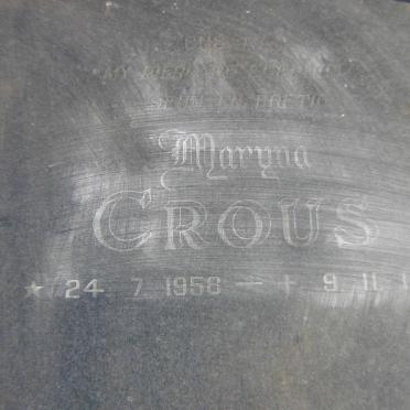 CROUS Maryna nee BURGER 1958-1989 :: CROUS Andre