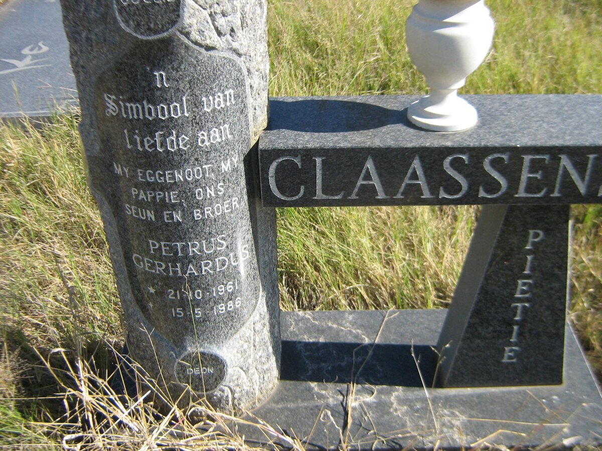 CLAASSENS Petrus Gerhardus 1961-1986