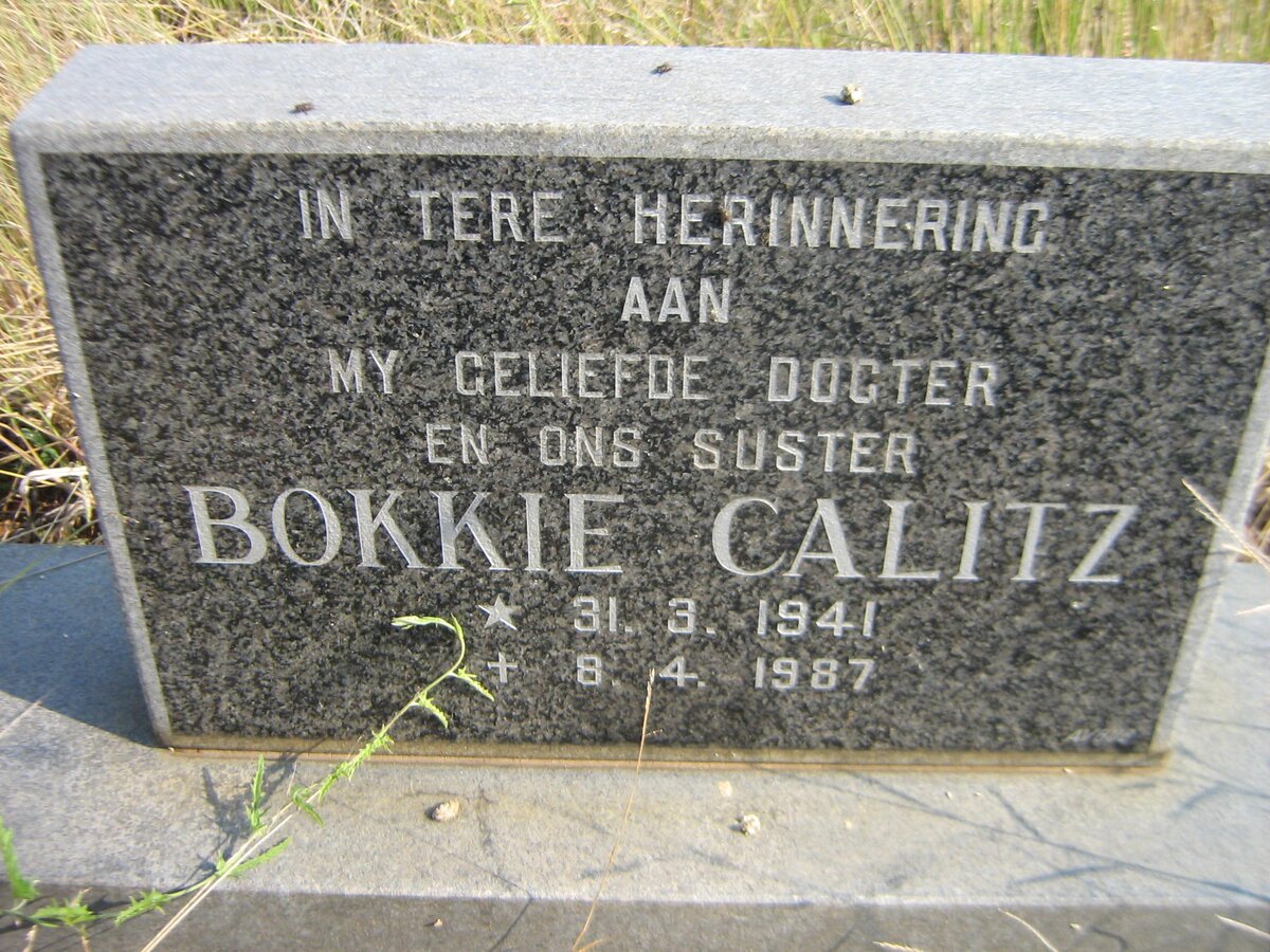 CALITZ Bokkie 1941-1987