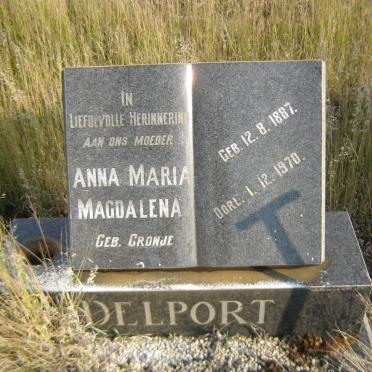 DELPORT Anna Maria Magdalena nee CRONJE 1887-1970