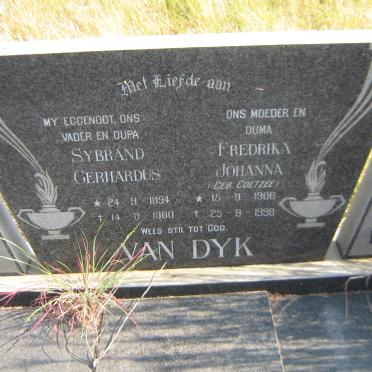 DYK Sybrand Gerhardus, van 1894-1980 &amp; Fredrika Johanna COETZEE 1906-1998