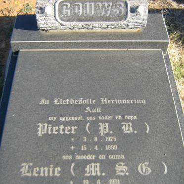 GOUWS P.B. 1975-1999 &amp; M.S.C. 1931-