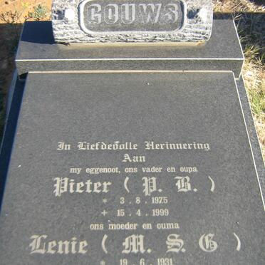 GOUWS P.B. 1975-1999 &amp; M.S.C. 1931-