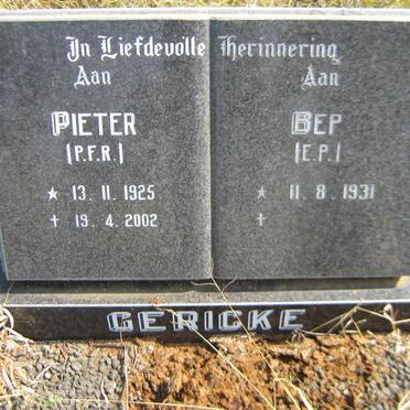 GERICKE P.F.R. 1925-2002 &amp; E.P. 1931-