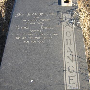 GRANGE Petrus Daniel, la 1954-1994