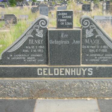 GELDENHUYS Henry 1902-1967 &amp; Maxie KEYSER 1903-1955