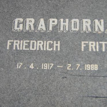 GRAPHORN Friedrich Fritz 1917-1988