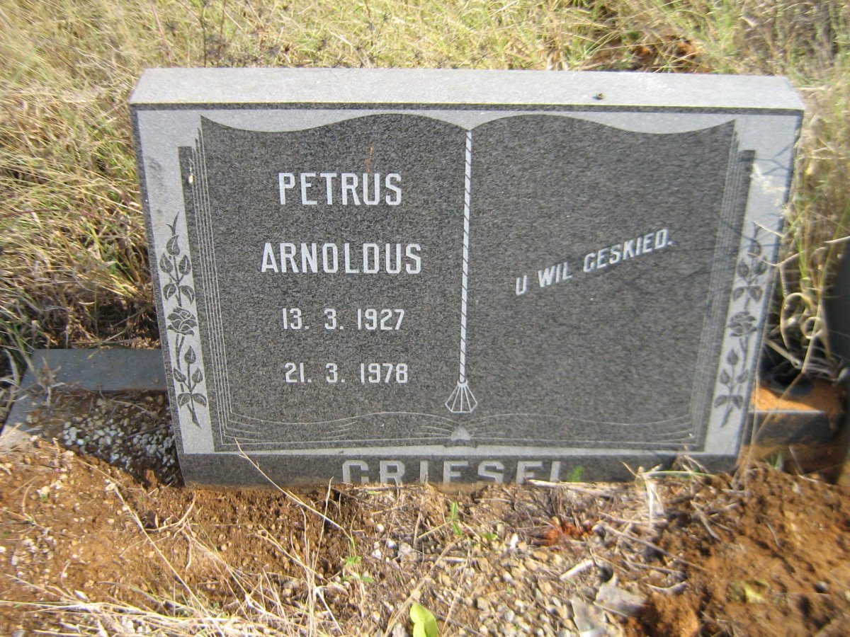 GRIESEL Petrus Arnoldus 1927-1978
