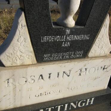 HATTINGH Rosalin Hope nee ADAM 1928-1997