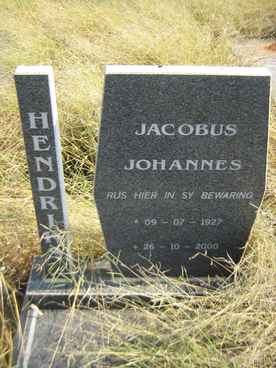 HENDRIKS Jacobus Johannes 1927-2000
