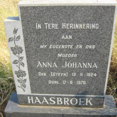 HAASBROEK Anna Johanna nee STEYN 1924-1976