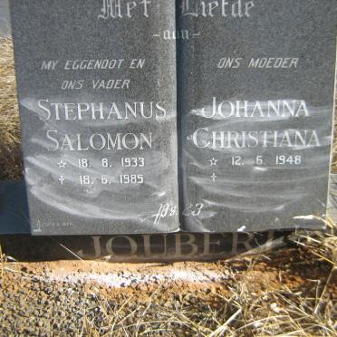 JOUBERT Stephanus Salomon 1933-1985 &amp; Johanna Christiana 1948-