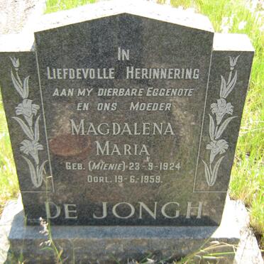 JONGH Magdalena Maria, de nee MIENIE 1924-1959