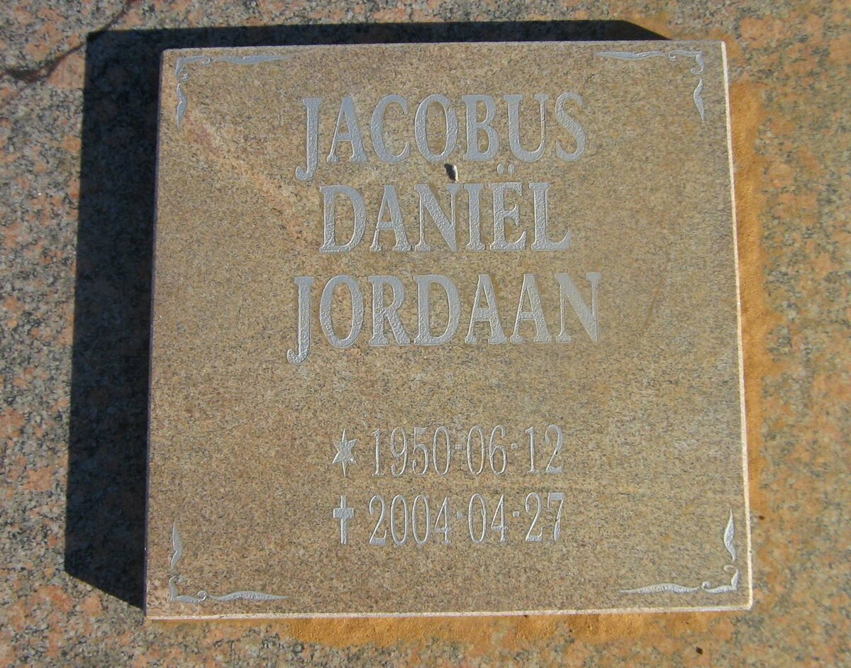 JORDAAN Jacobus Daniel 1950-2004
